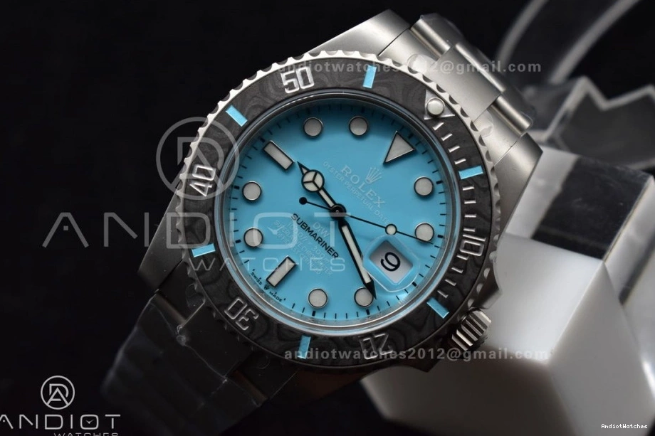 Blue DIW Submariner Tiffany SS VS Dial VSF 1:1 FastDry 472 Sandblasted Edition Bracelet on Best 0212